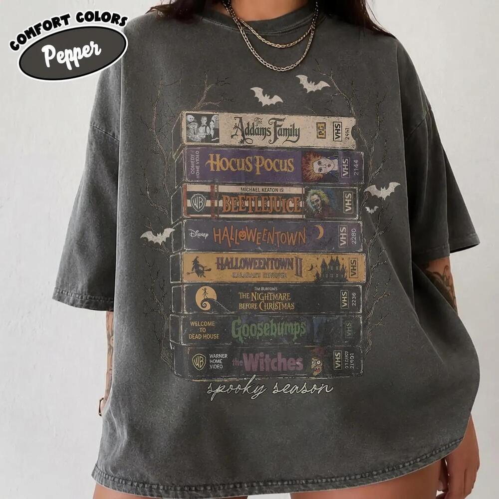 Halloween VHS Retro Spooky Season Funny Movie T Shirt